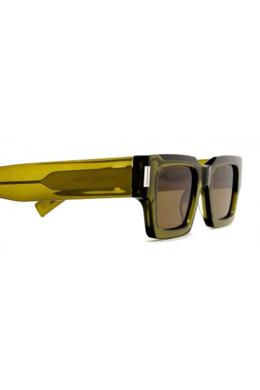 SAINT LAURENT-Rectangular Sunglasses - Green-GR/GR/BR