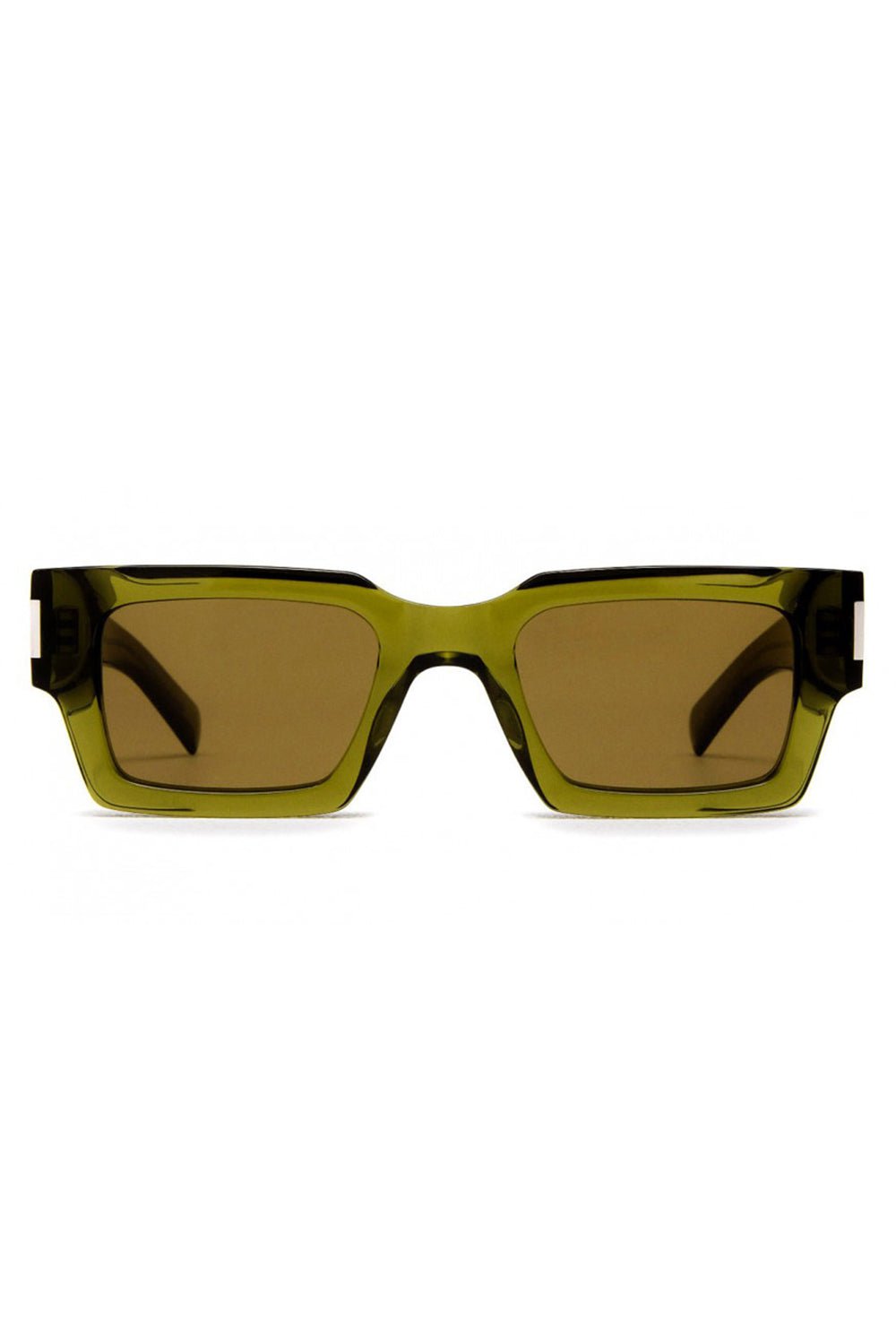 SAINT LAURENT-Rectangular Sunglasses - Green-GR/GR/BR