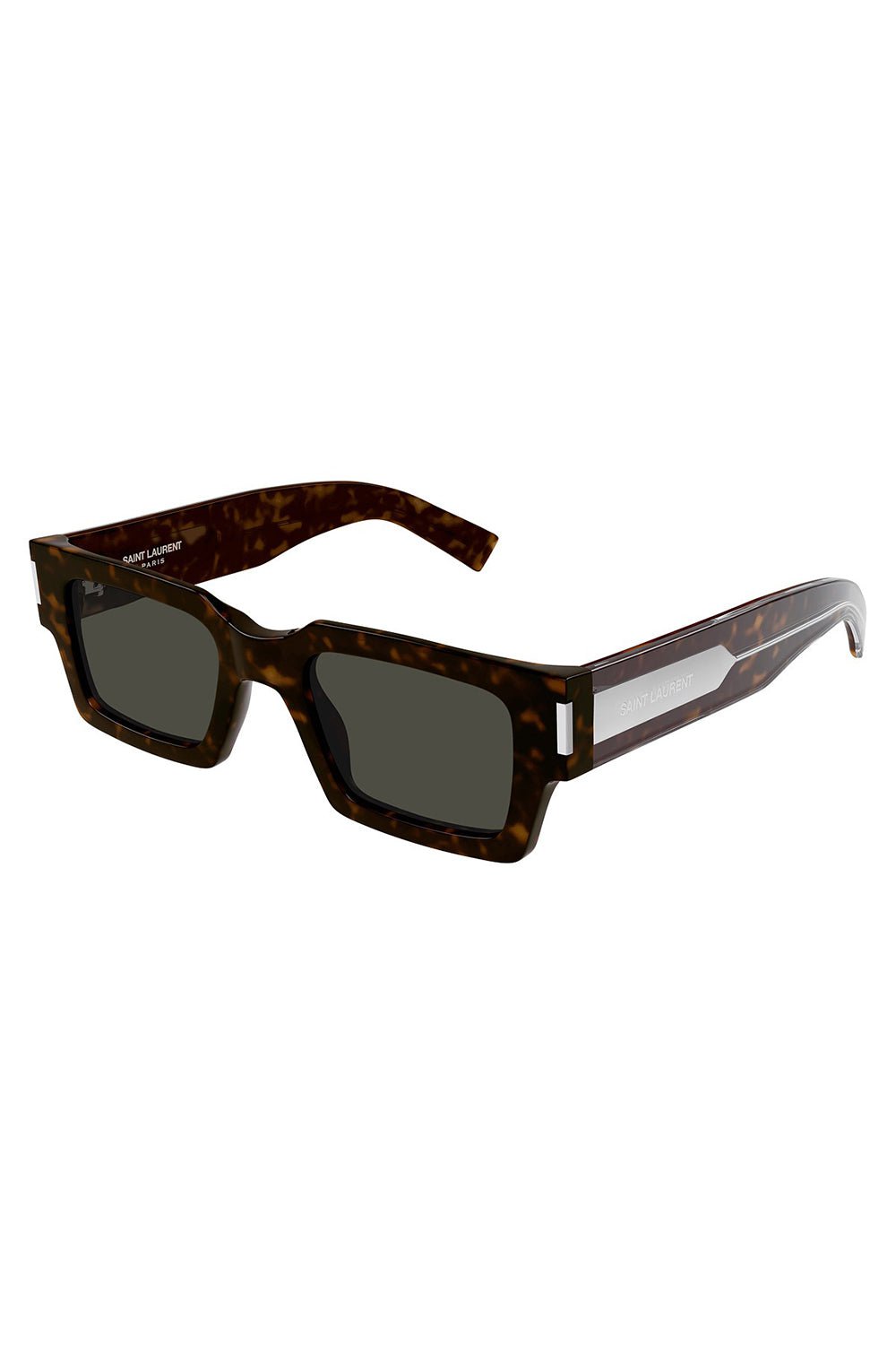 SAINT LAURENT-Classic Rectangle Sunglasses-HAV/GRY