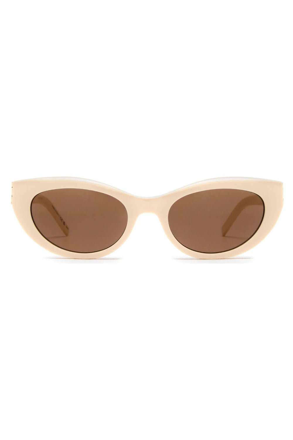 SAINT LAURENT-Acetate Cat-Eye Sunglasses-IVORY/IVORY/BROWN