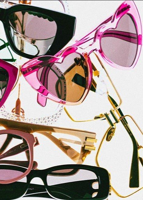 SAINT LAURENT-Heart Sunglasses-PNK/BLK
