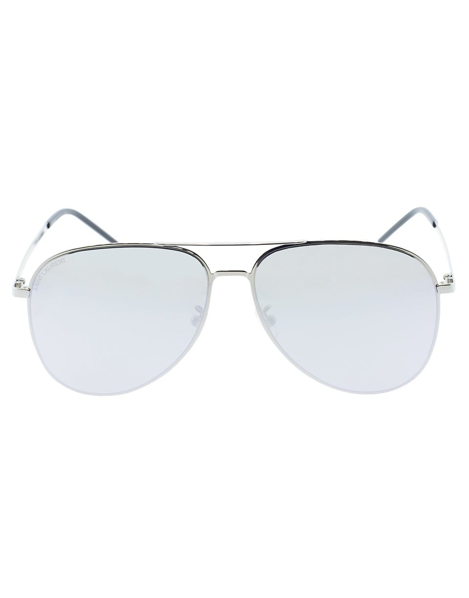 SAINT LAURENT-Classic Silver Aviator Sunglasses-SLVR