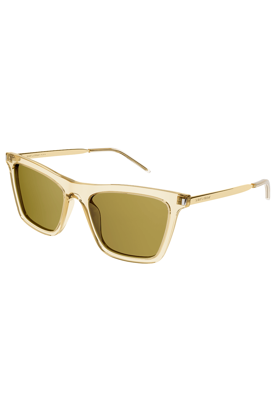 SAINT LAURENT-Acetate Sunglasses-YLW/GLD