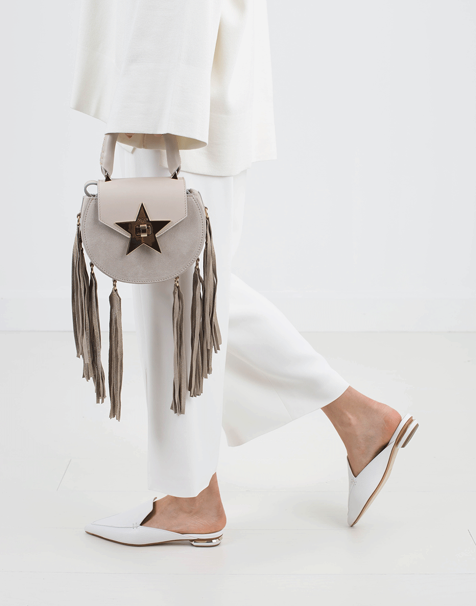 SALAR-Mimi Fringe Chris Bag-CLOUD