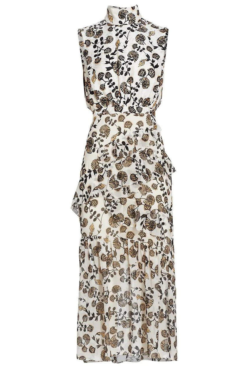 SALONI-Fleur Ruffle Dress-