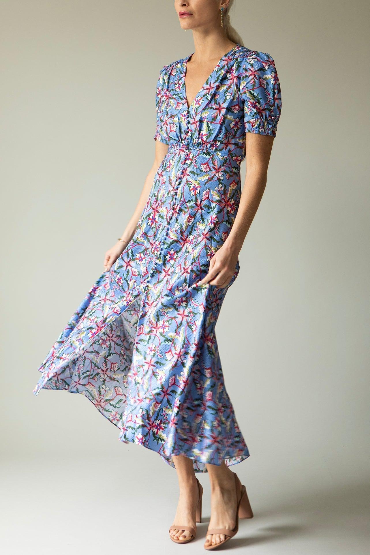 SALONI-Lea Dress - Freesia Sky-