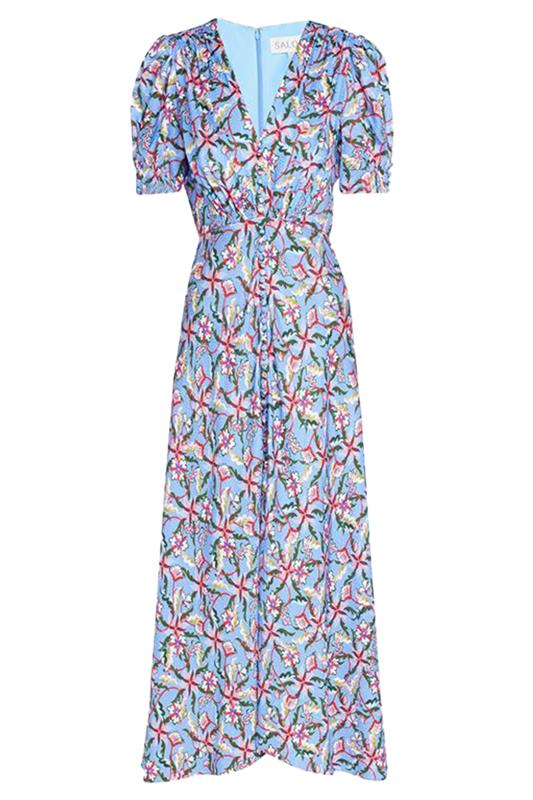 SALONI-Lea Dress - Freesia Sky-