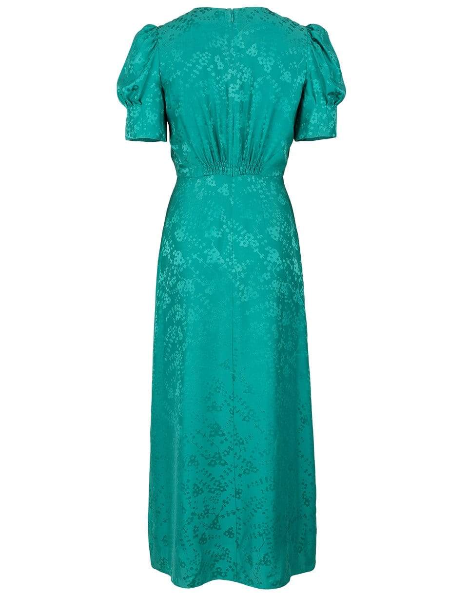 SALONI-Bianca Floral Satin Midi Dress-