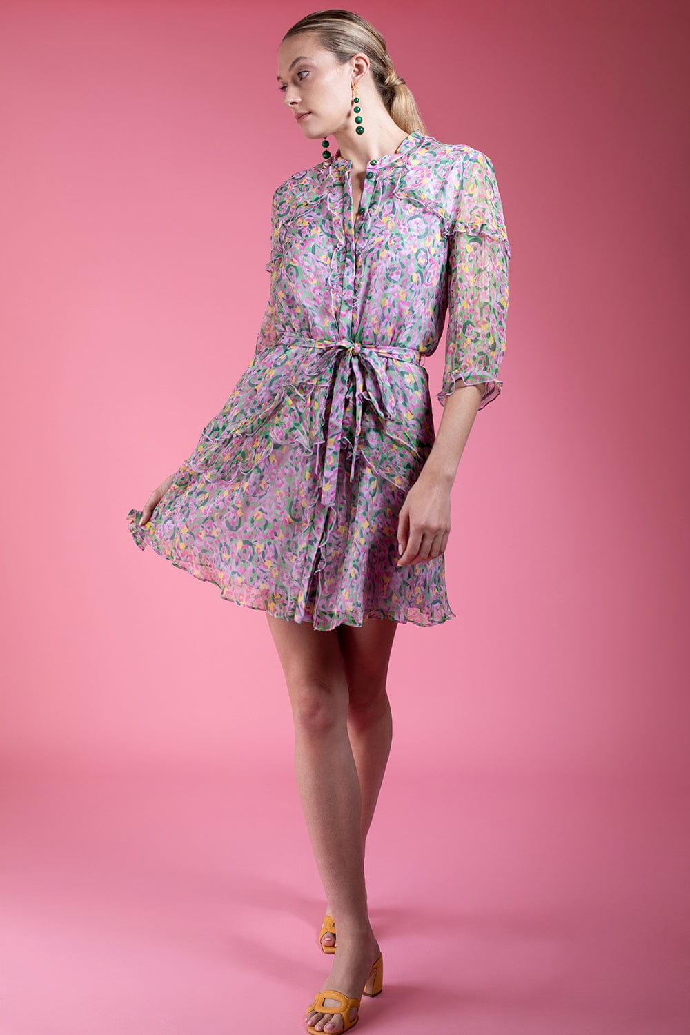 SALONI-Tilly Ruffle Dress-