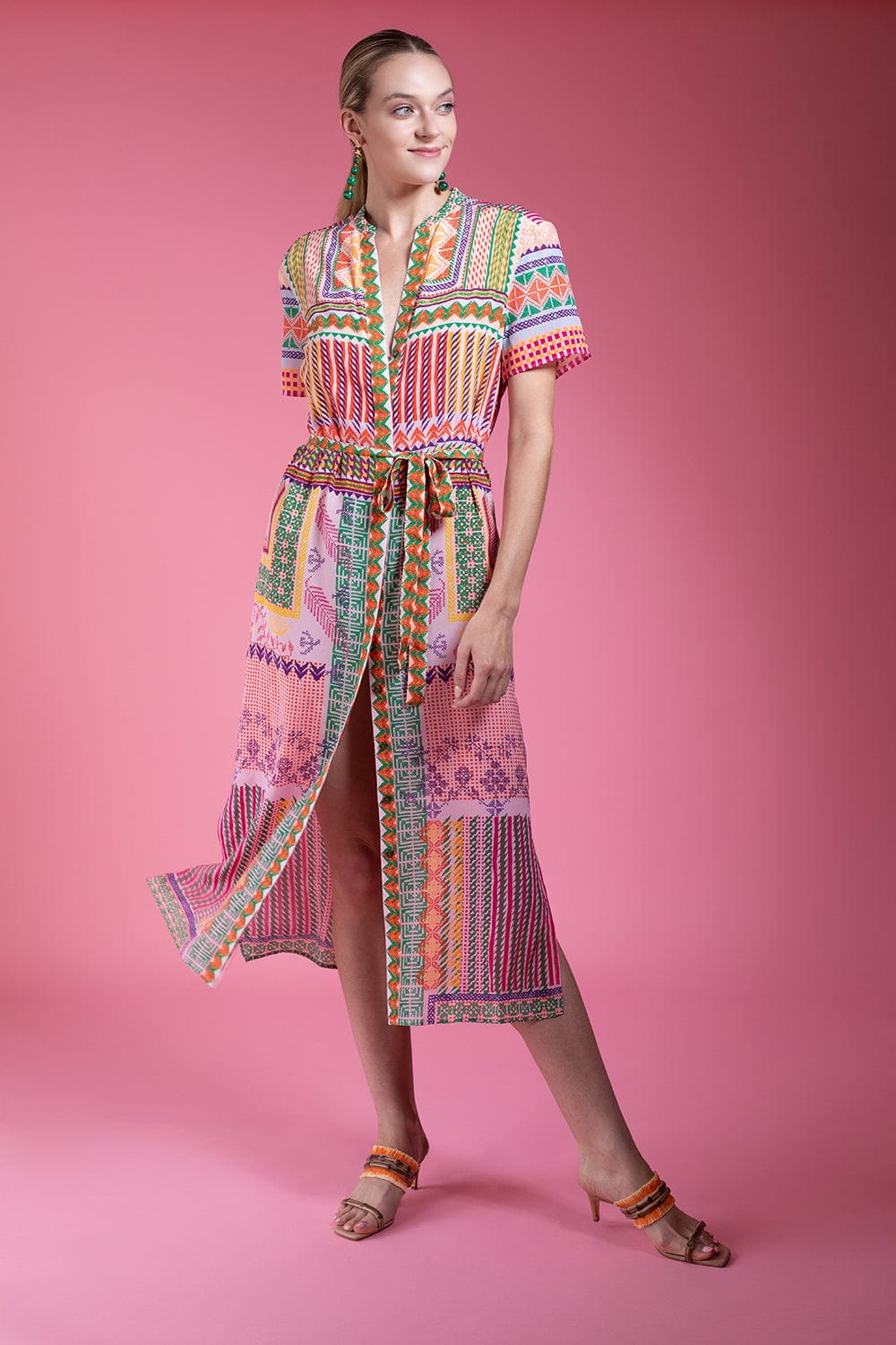 SALONI-Vicki Short Sleeve Dress-