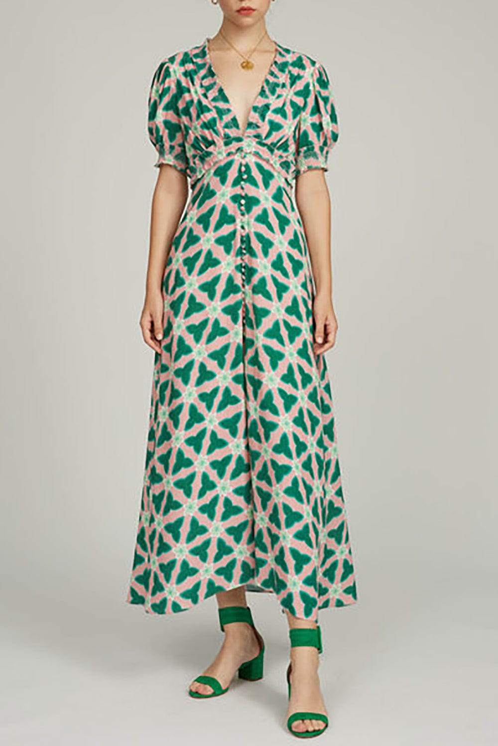 SALONI-Lea Smocked Dress-