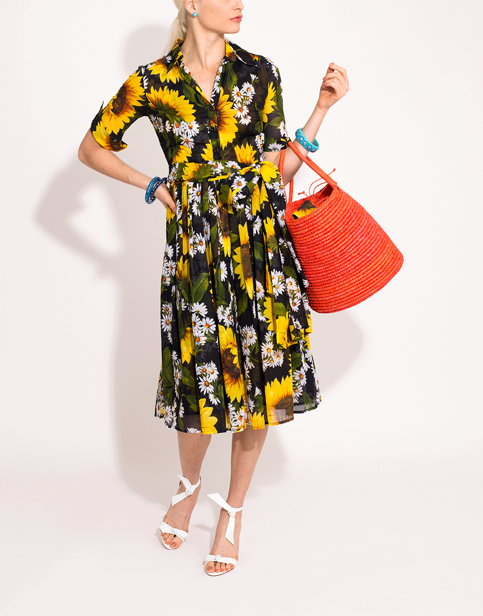 black sunflower dress Oceana Sunflower Dress