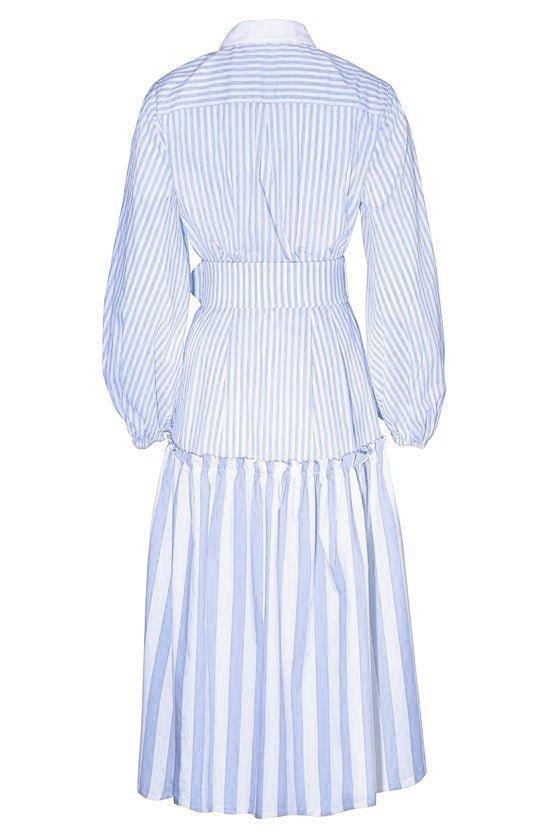 SARA BATTAGLIA-Long Puffed Dress-