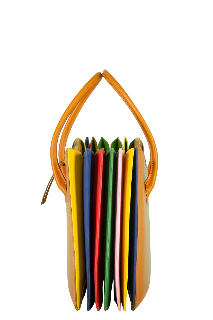 SARA BATTAGLIA-Tati Tote-CAMEL RAINBOW
