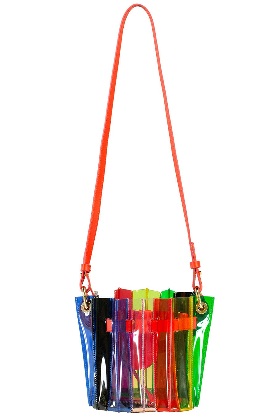 SARA BATTAGLIA-Plisse Mini Bucket-TRANRNBW
