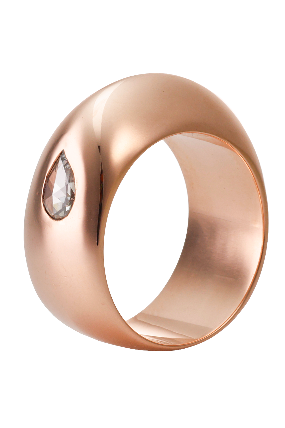 Diamond Pear Big Boo Ring-ROSE GOLD-5-JEWELRYFINE JEWELRING-SARA KATHERINE JACOBSON