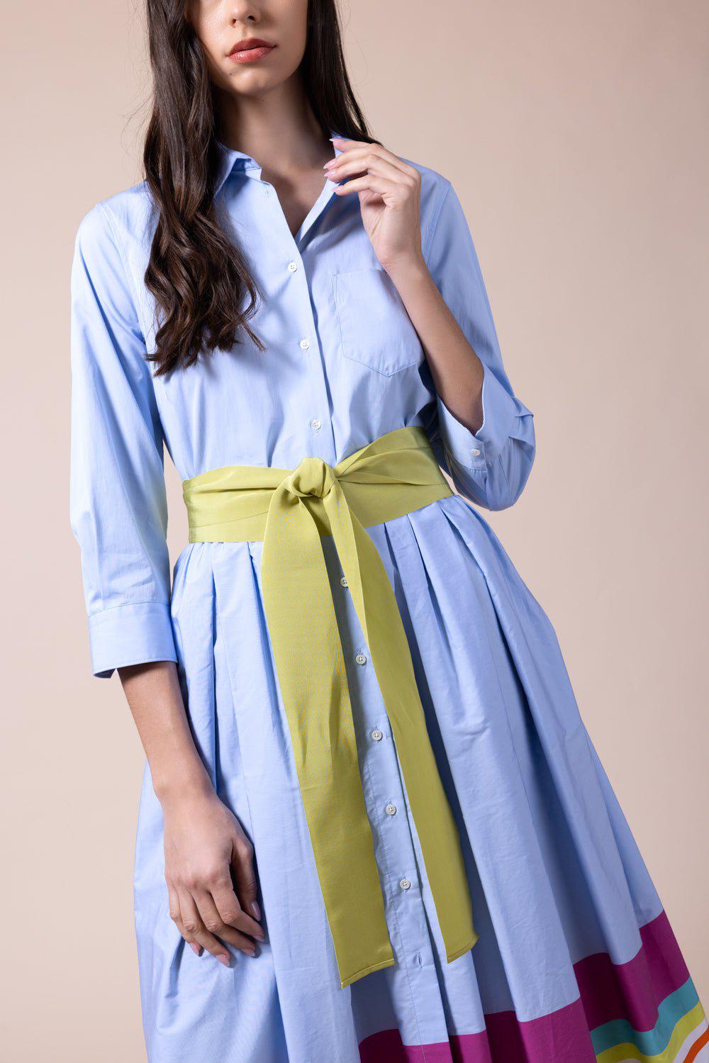 SARA ROKA-GG Ribbon Belt - Lime-