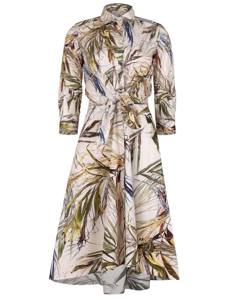 SARA ROKA-Bambu Print Midi Dress-