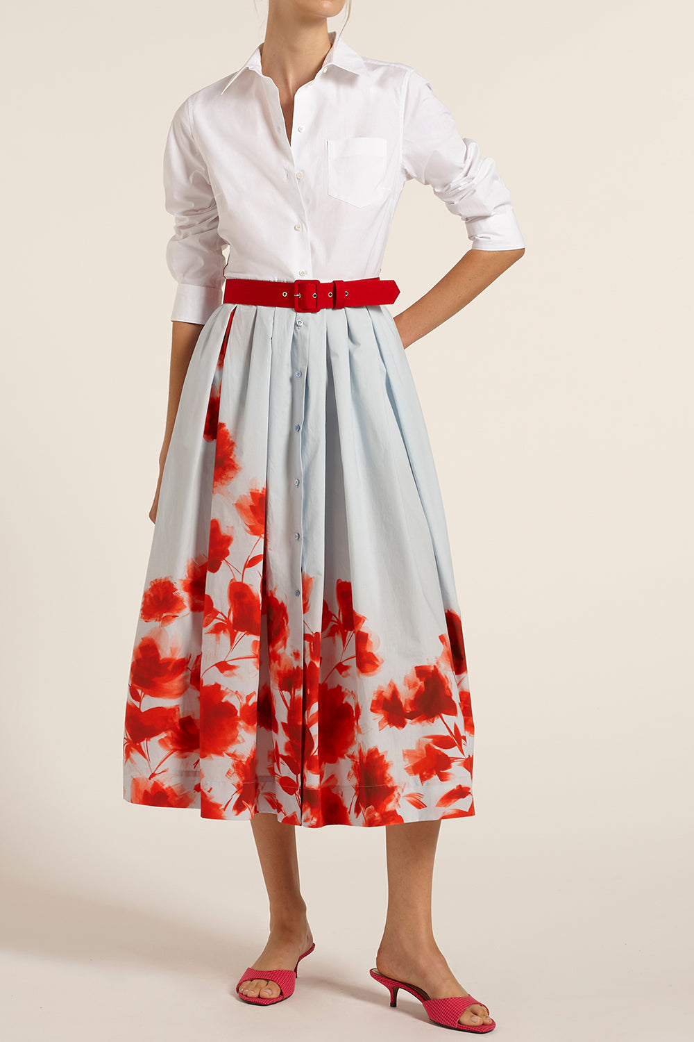  Nydia Dress - Light Patel Blue-FLORAL-38-CLOTHINGDRESSCASUAL-SARA ROKA 