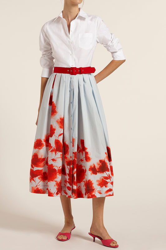 Nydia Dress - Light Patel Blue-FLORAL-38-CLOTHINGDRESSCASUAL-SARA ROKA