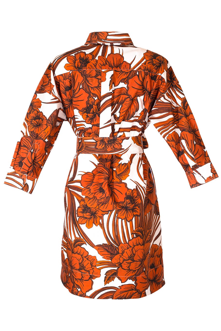 SARA ROKA-Tie Front Mini Shirt Dress-