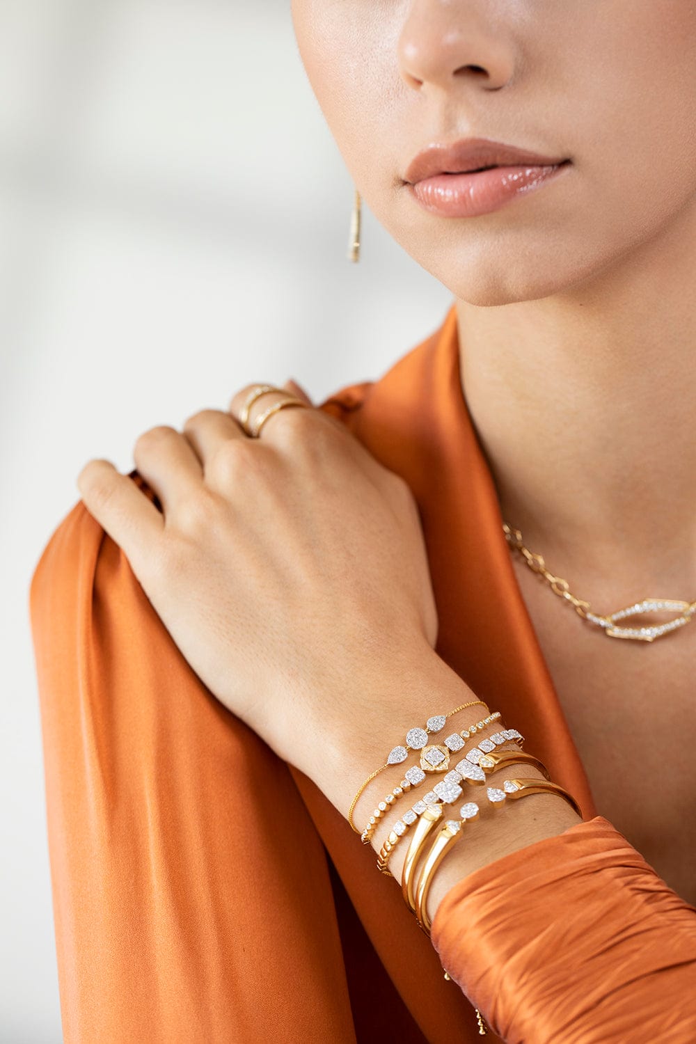 SARA WEINSTOCK-Adira Bolo Bracelet-YELLOW GOLD