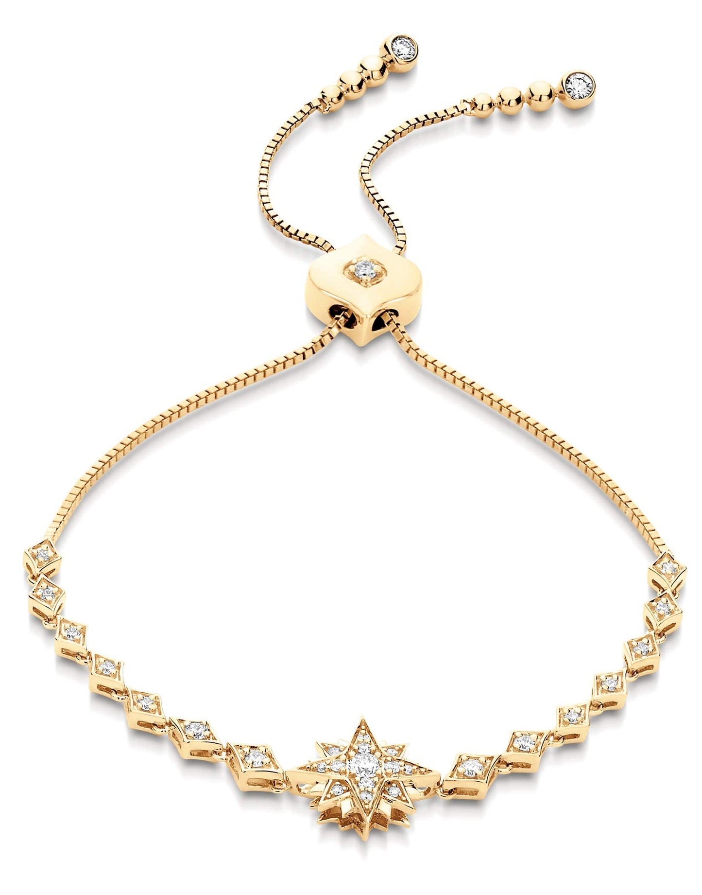 SARA WEINSTOCK-Isadora Starburst Bolo Bracelet-YELLOW GOLD