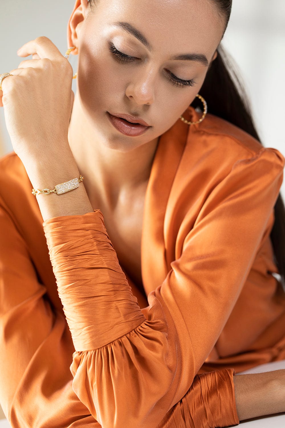 SARA WEINSTOCK-Lucia Diamond Bar Bracelet-YELLOW GOLD