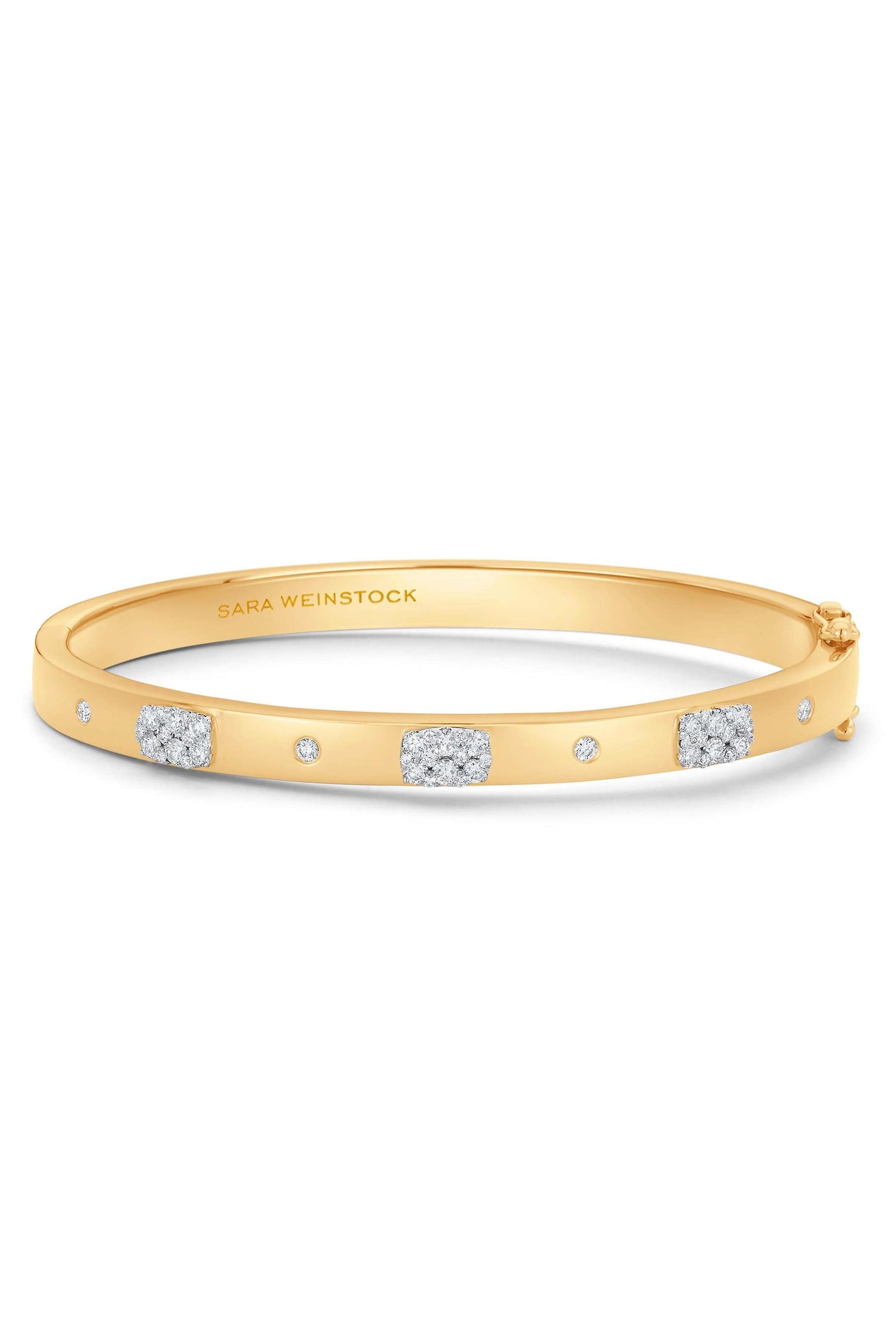 SARA WEINSTOCK-Reverie Cushion Cuff Bangle-YELLOW GOLD