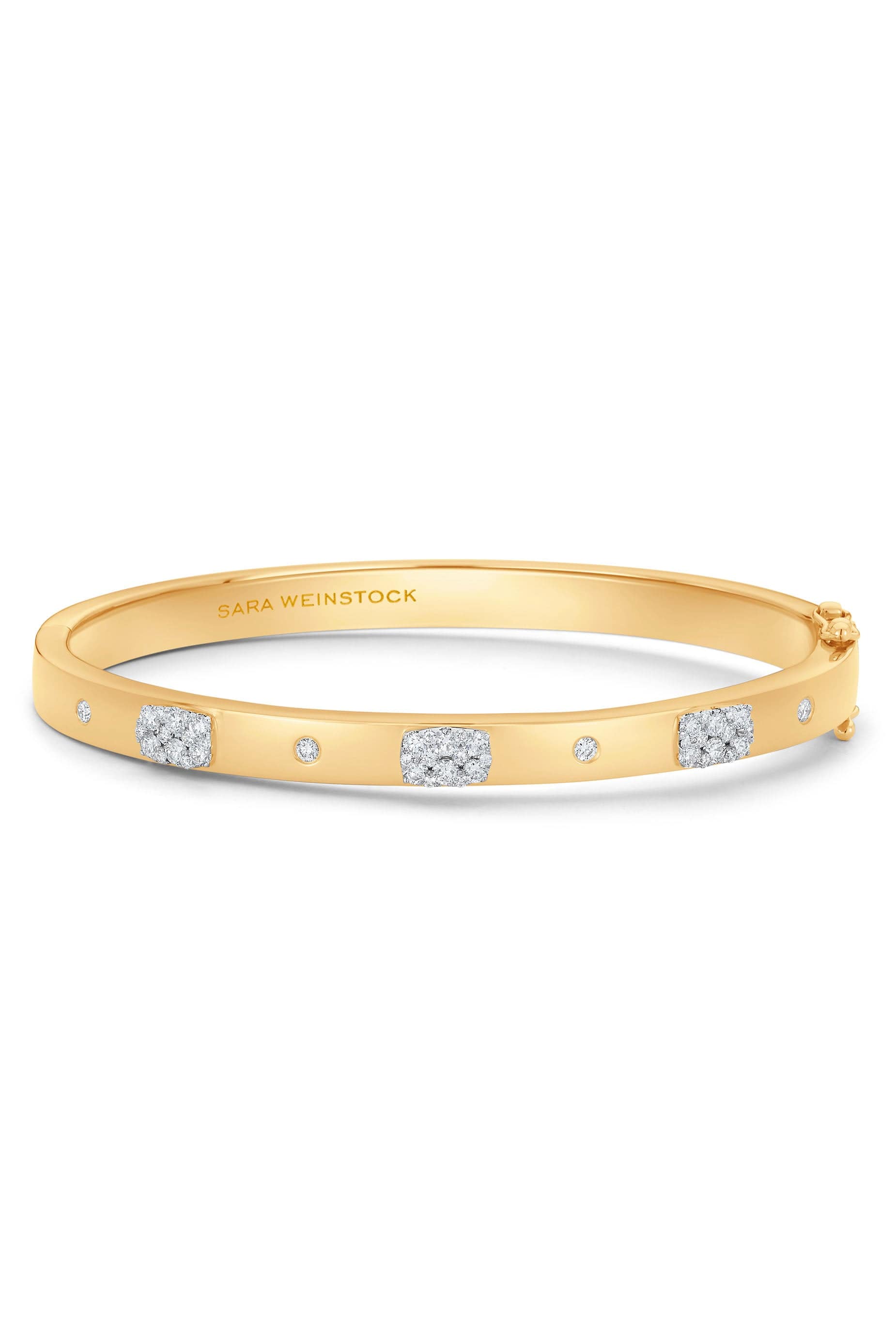 SARA WEINSTOCK-Reverie Cushion Cuff Bangle-YELLOW GOLD