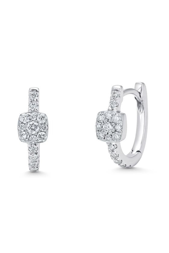 SARA WEINSTOCK-Adira Huggie Earrings-WHITE GOLD
