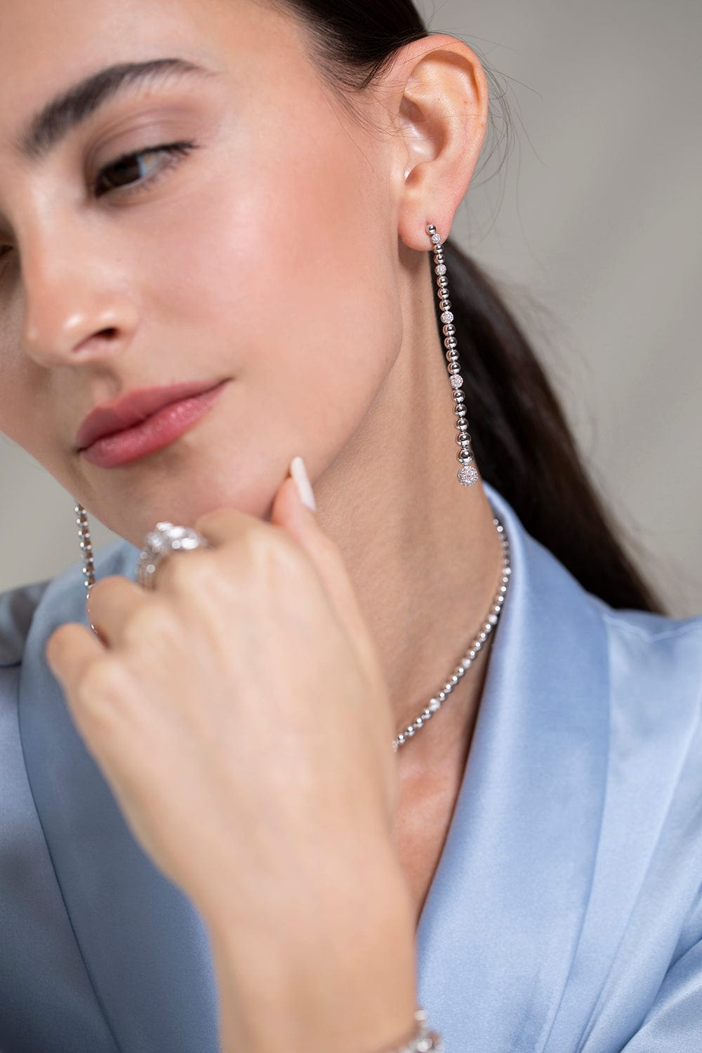 SARA WEINSTOCK-Isadora Cali Diamond Drop Earrings-WHITE GOLD