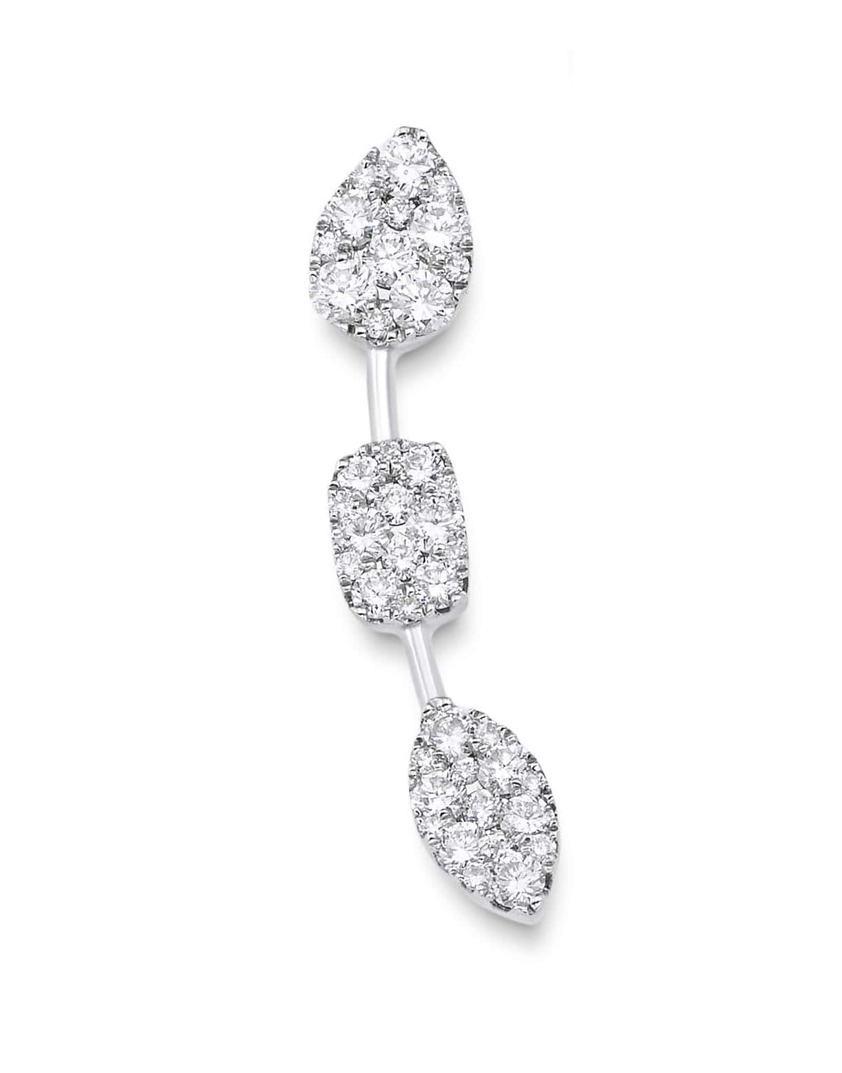 SARA WEINSTOCK-Reverie Multi Diamond Cluster Ear Crawler-