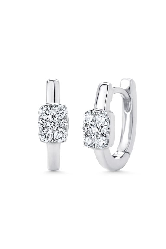 SARA WEINSTOCK-Unity Reverie Huggie Earrings-WHITE GOLD