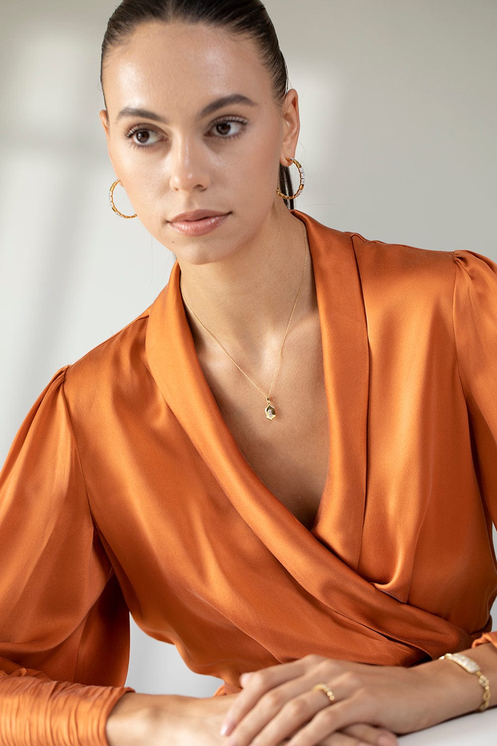 SARA WEINSTOCK-Adira Illusion Cluster Beaded Huggies-YELLOW GOLD