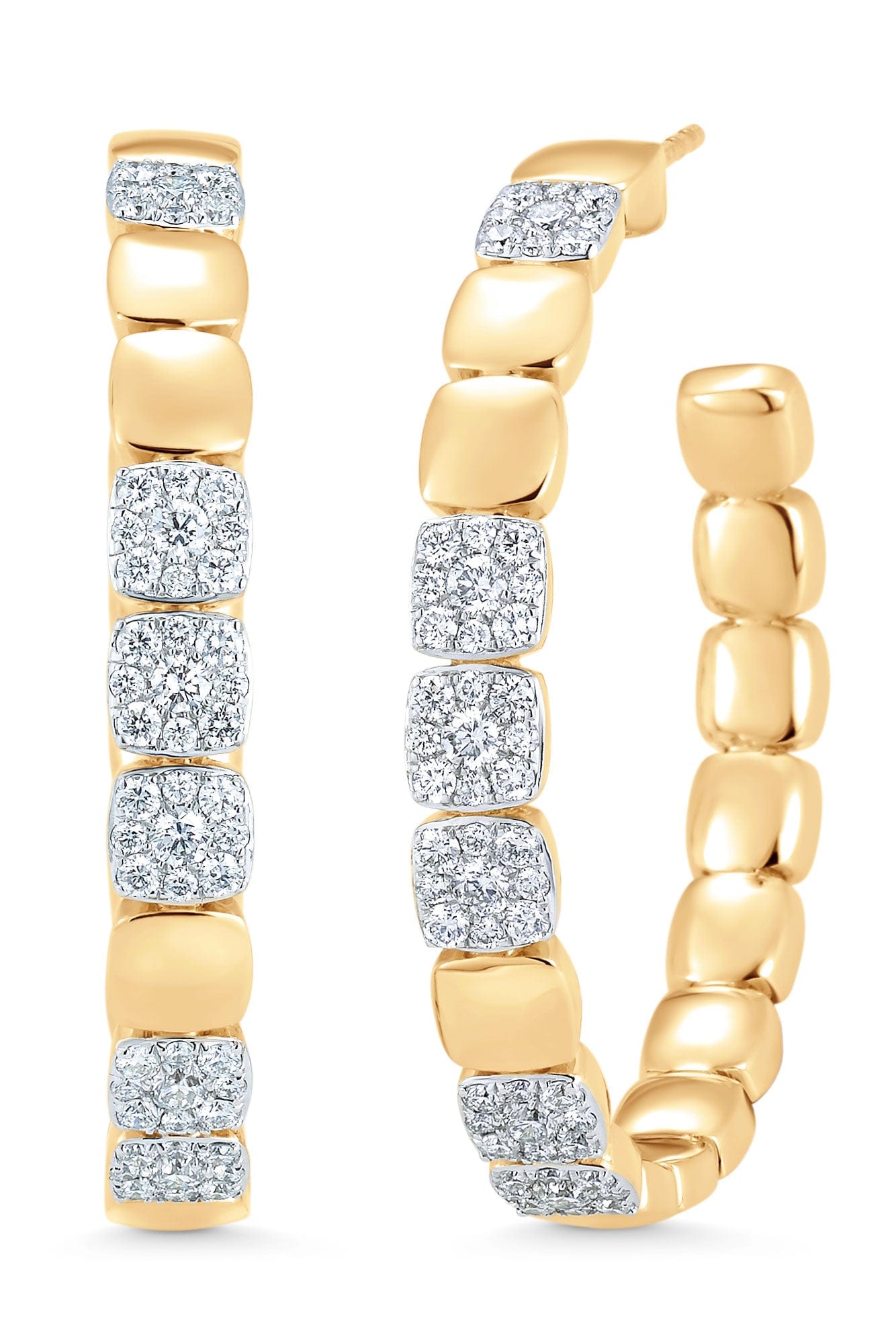 SARA WEINSTOCK-Adira Illusion Cluster Beaded Huggies-YELLOW GOLD