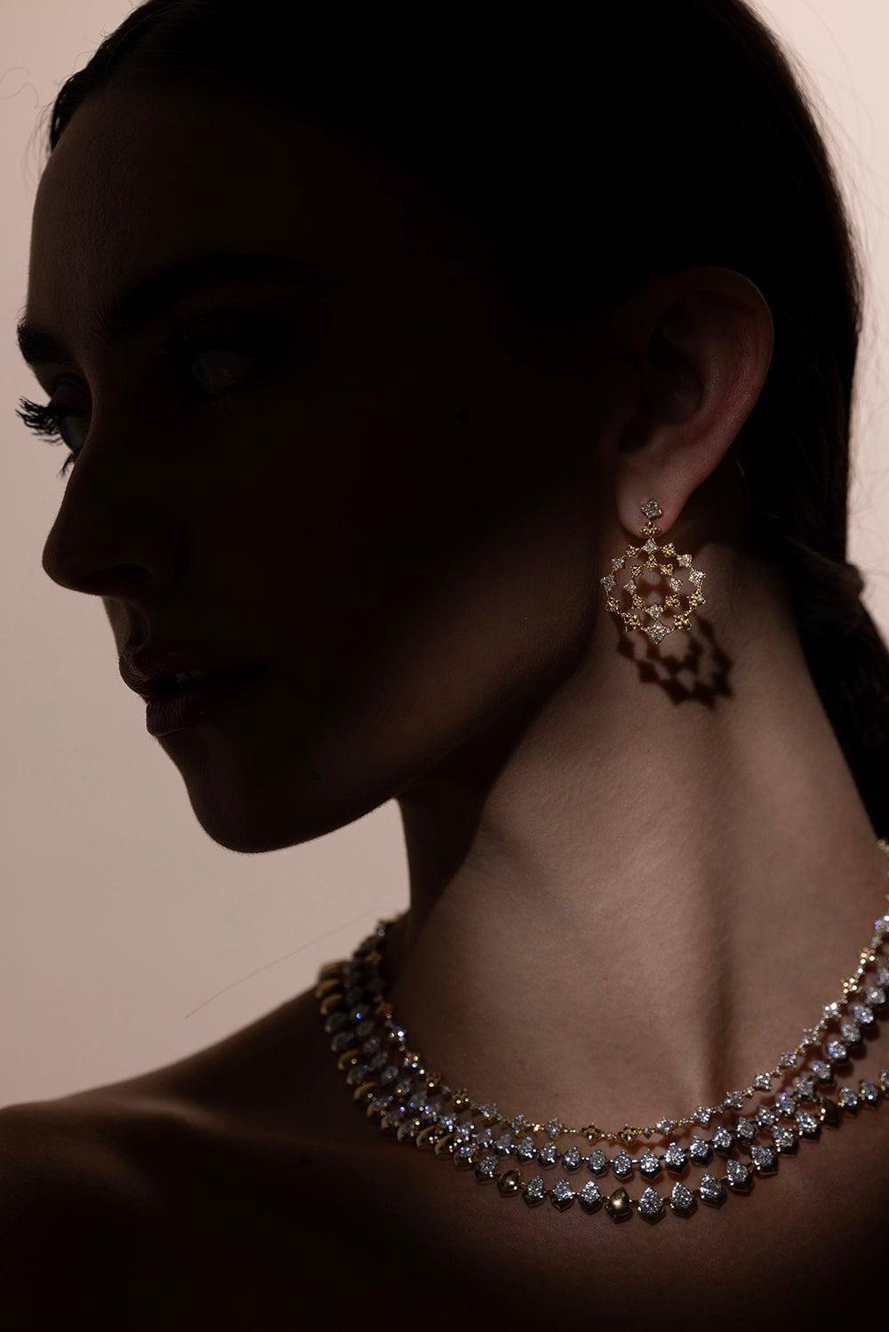 SARA WEINSTOCK-Dujour Couture Round Drop Earrings-YELLOW GOLD
