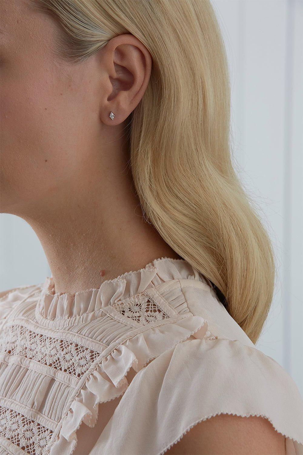 SARA WEINSTOCK-Dujour Diamond Stud Earrings-YELLOW GOLD