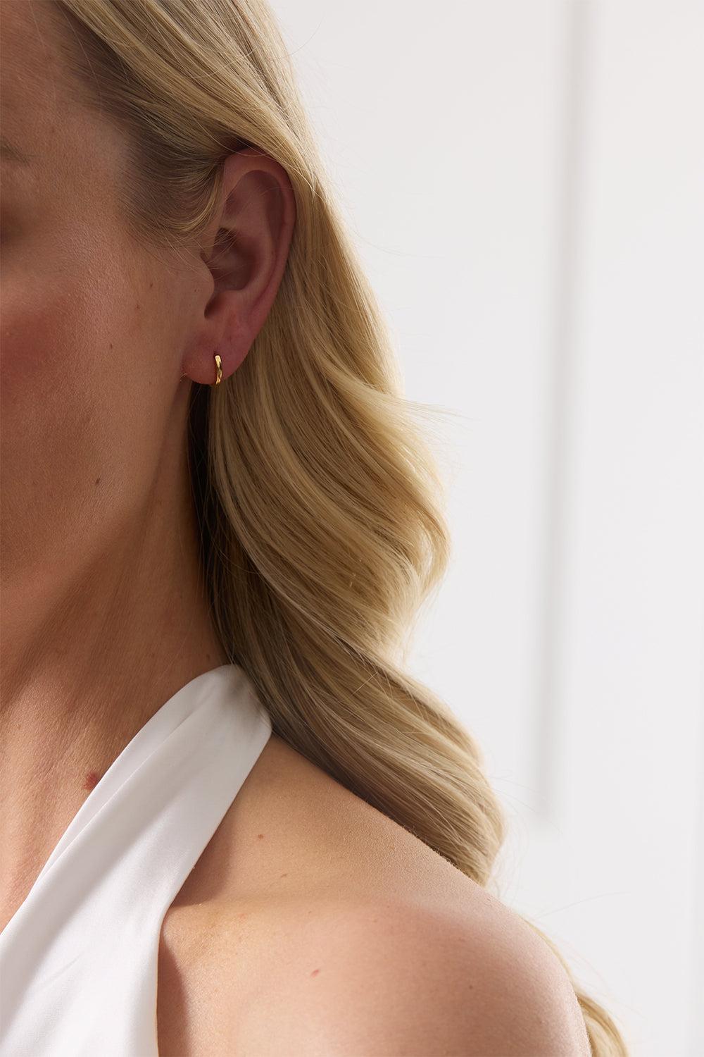 Dujour Huggie Earrings-YELLOW GOLD-JEWELRYFINE JEWELEARRING-SARA WEINSTOCK
