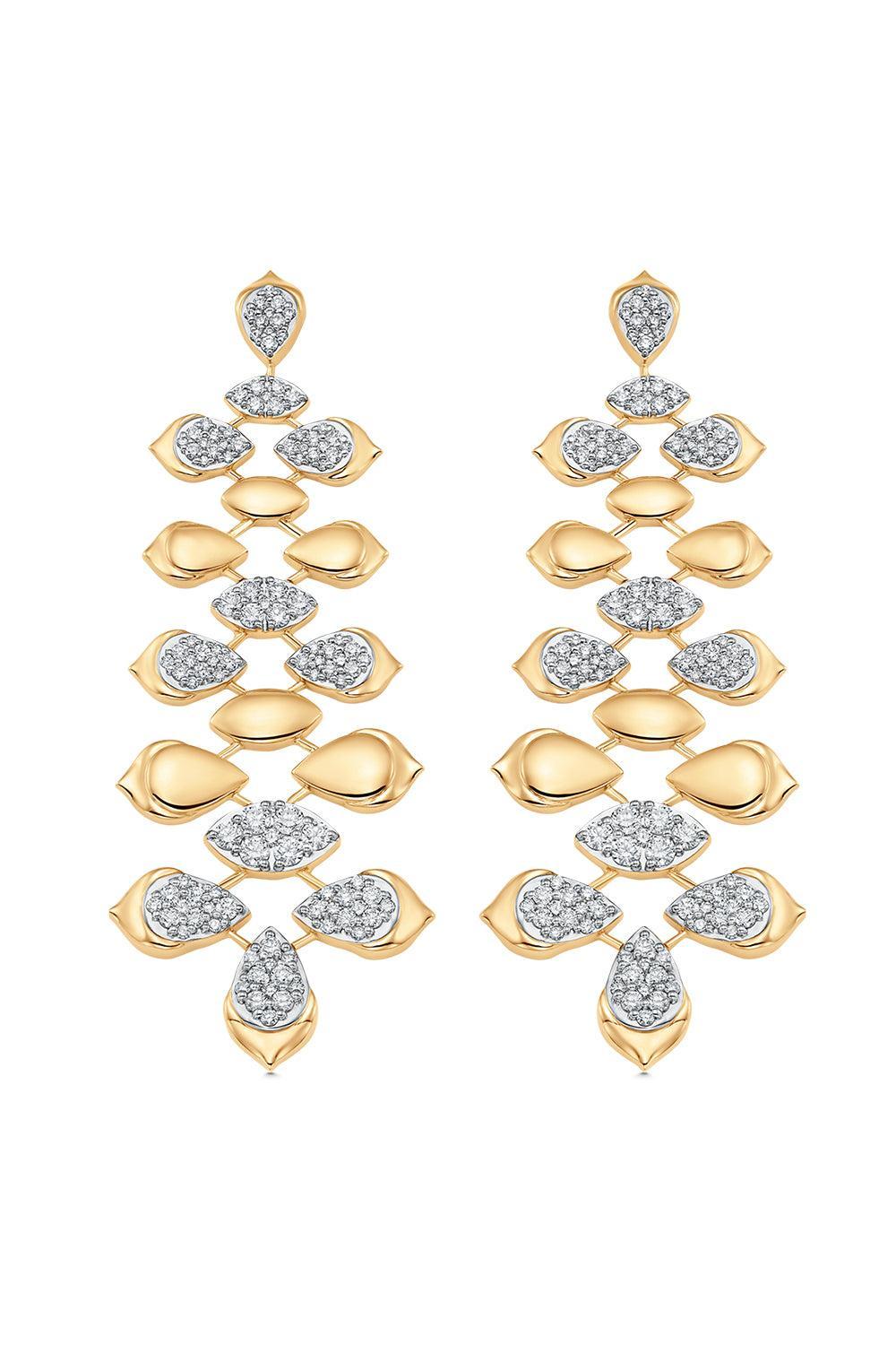 Lierre Partial Pear Marquise Earrings