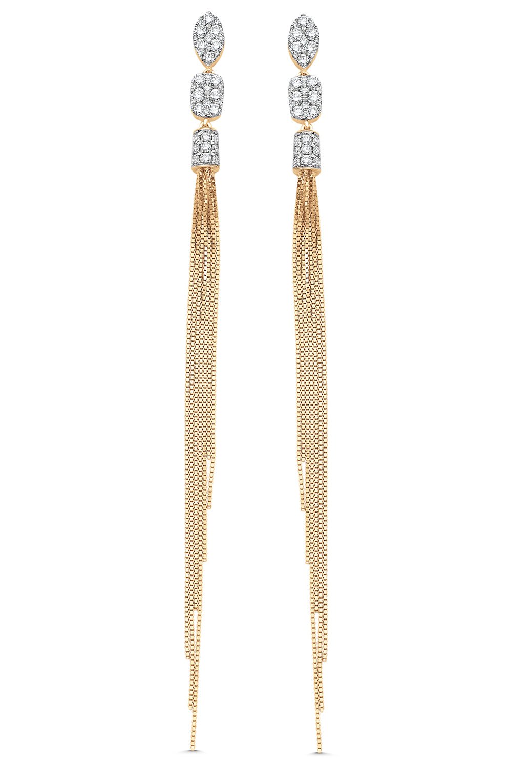 SARA WEINSTOCK-Nappa Tassel Earrings-YELLOW GOLD