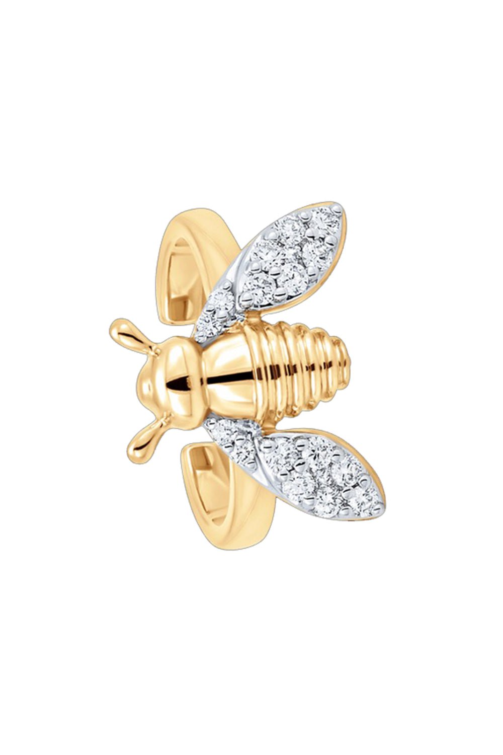 SARA WEINSTOCK-Queen Bee Diamond Ear Cuff-YELLOW GOLD