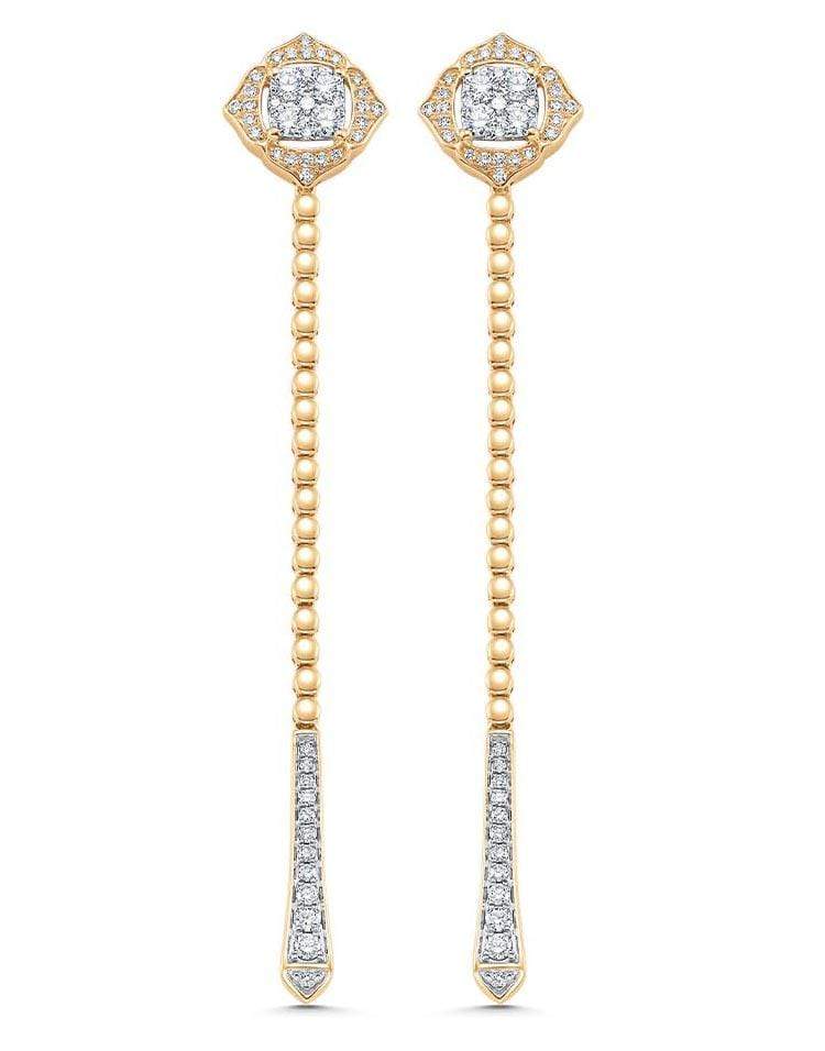 SARA WEINSTOCK-Unity Leela Yellow Gold White Diamond Drop Earring-YELLOW GOLD