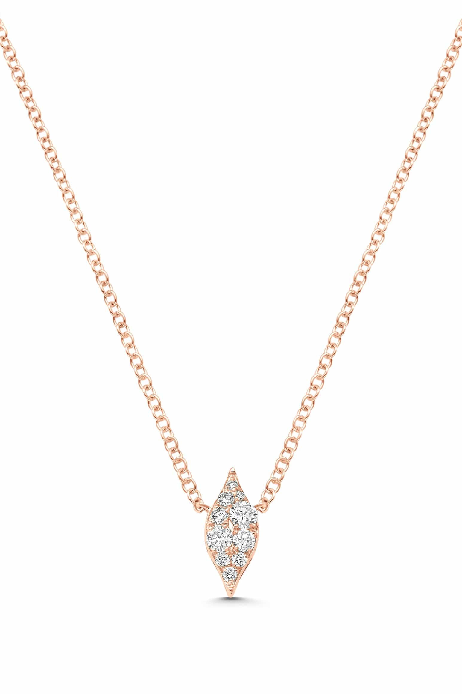 SARA WEINSTOCK-Donna Pave Diamond Necklace-ROSE GOLD