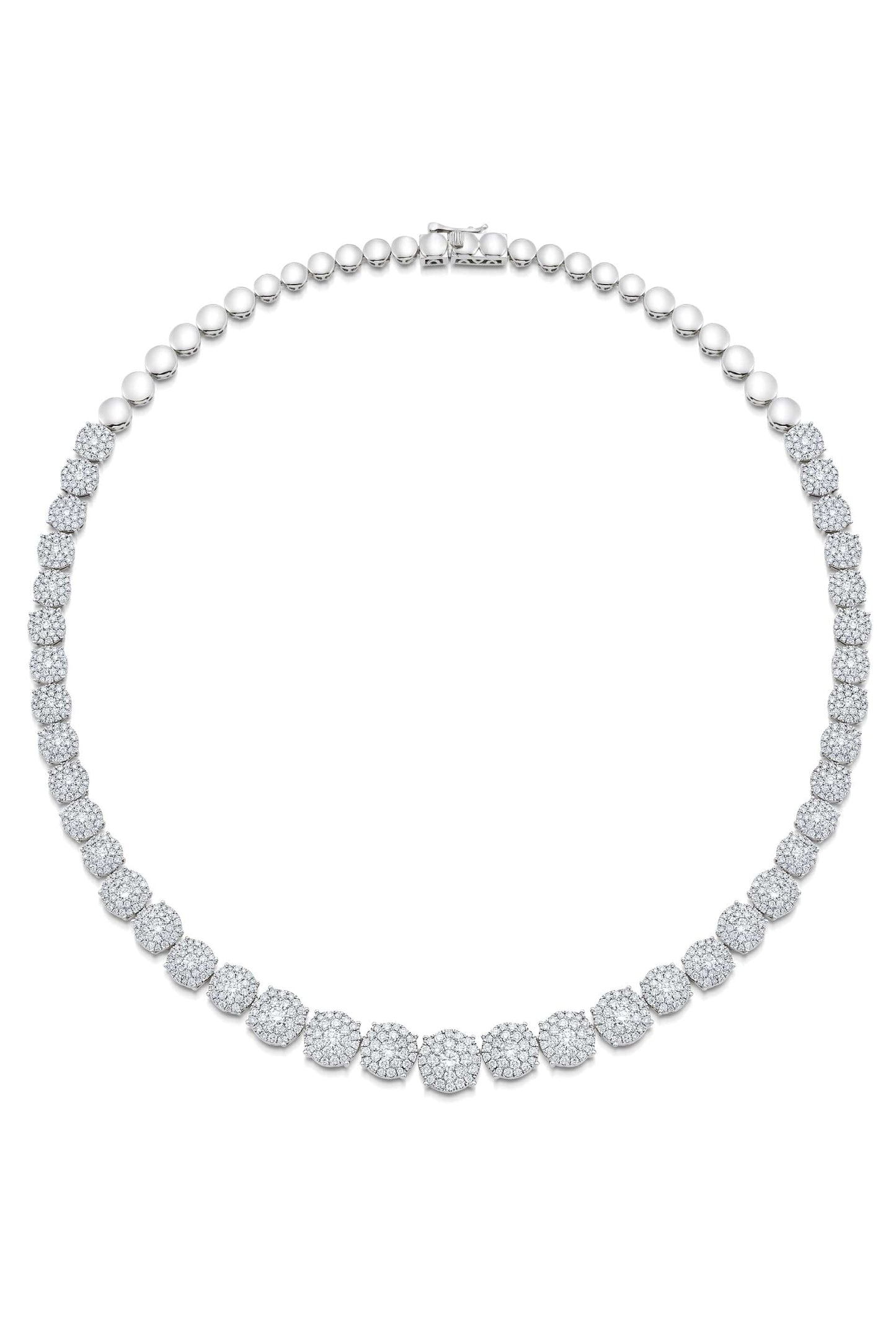 SARA WEINSTOCK-Illusion Round Cluster Diamond Choker-WHITE GOLD