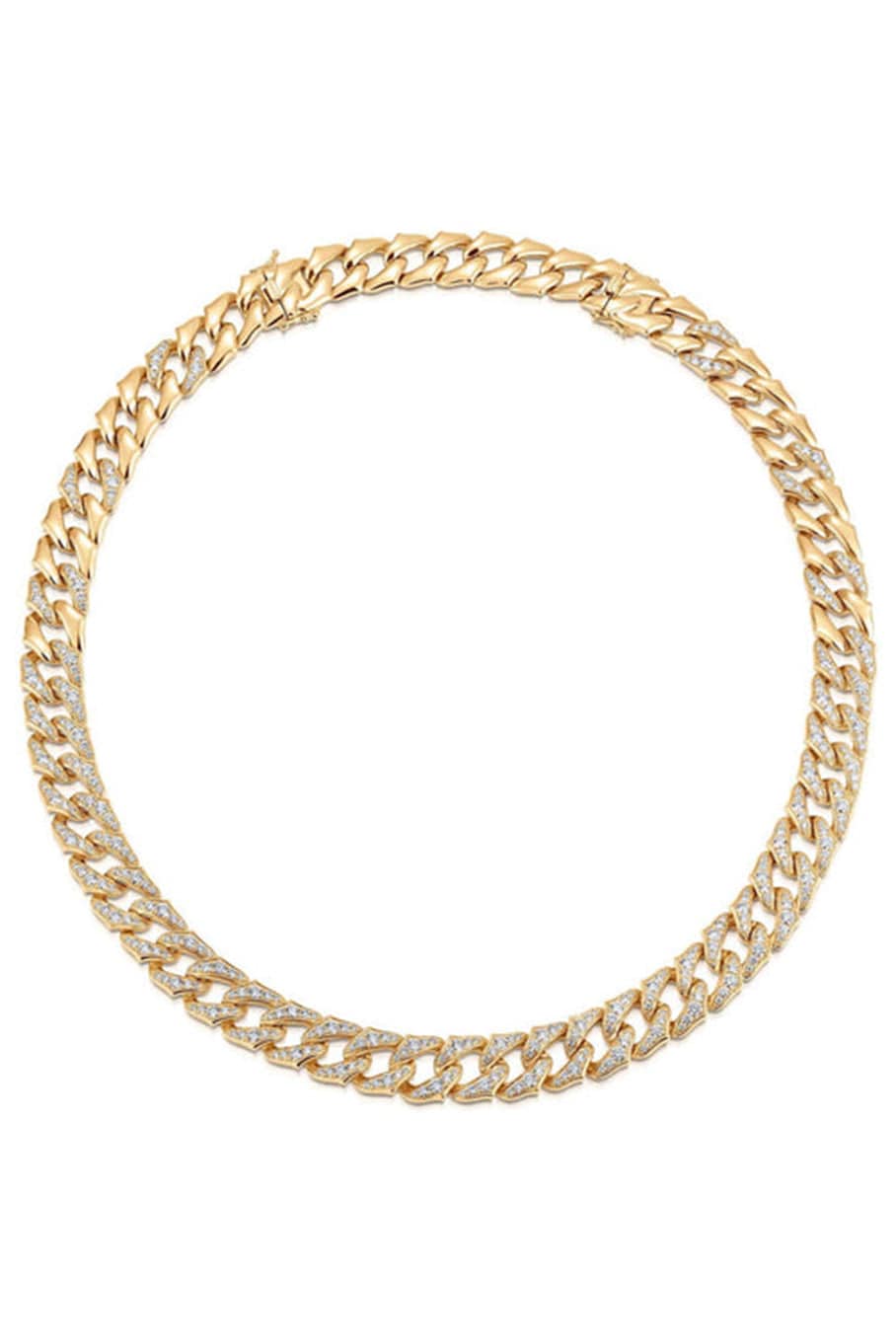 SARA WEINSTOCK-Lucia Large Diamond Link Chain Necklace-YELLOW GOLD
