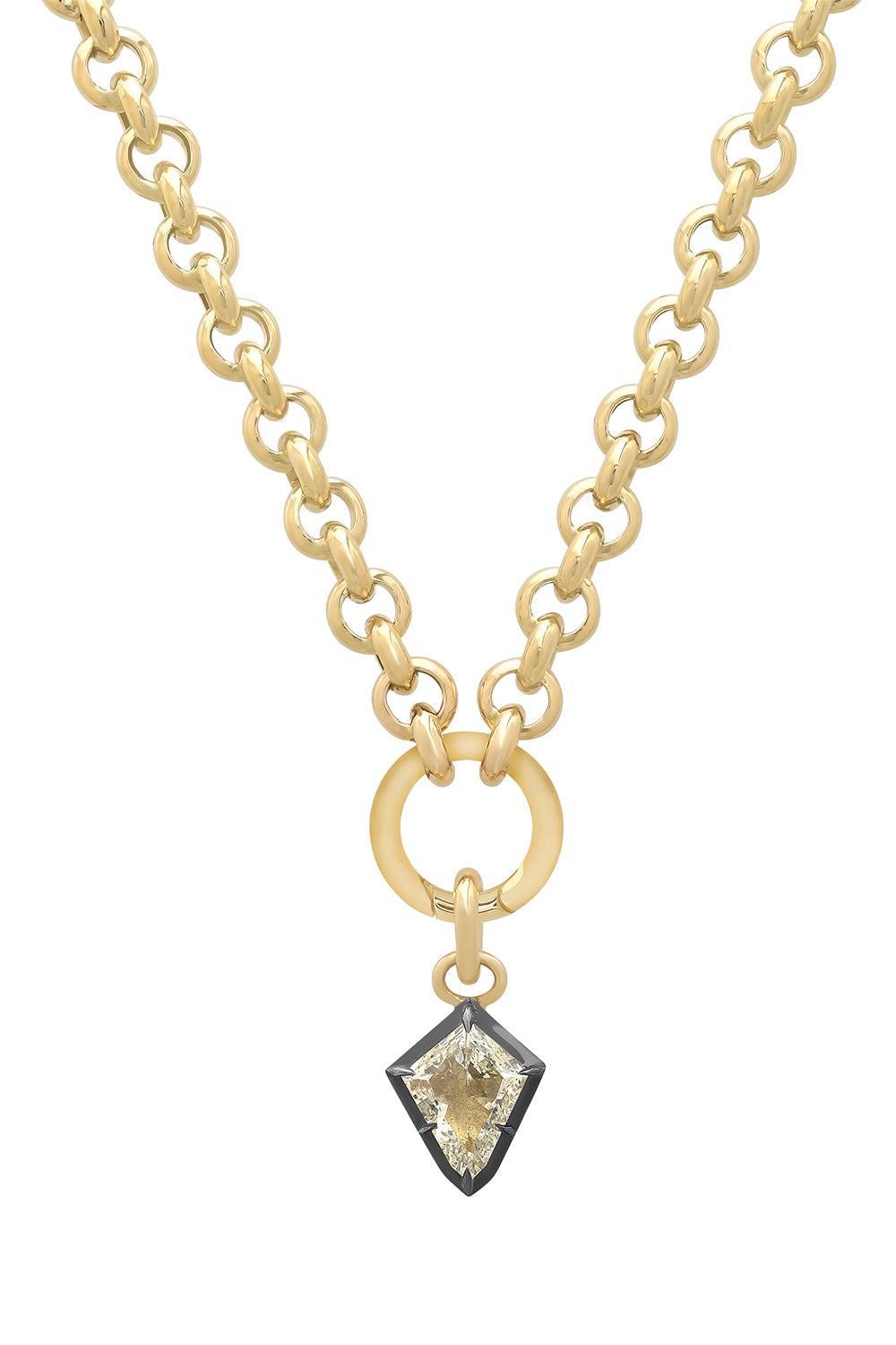 Diamond Essence Hexagonal Rolo Chain Necklace-YELLOW GOLD-JEWELRYFINE JEWELNECKLACE O-SARA WEINSTOCK