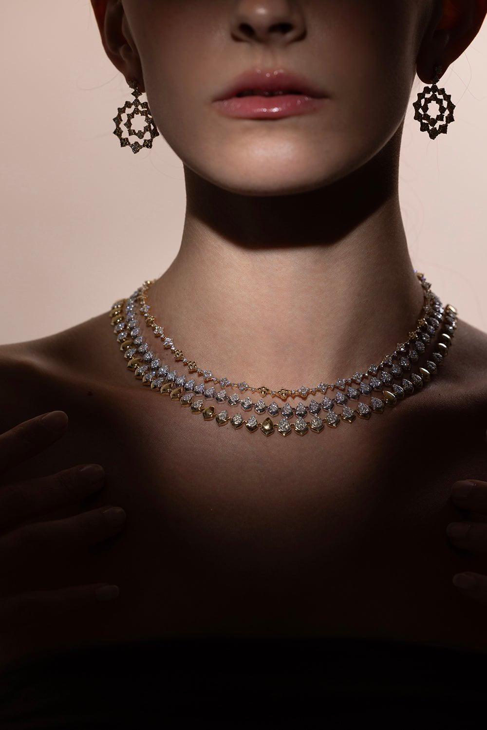 SARA WEINSTOCK-Lierre Halo Choker - Yellow Gold-YELLOW GOLD