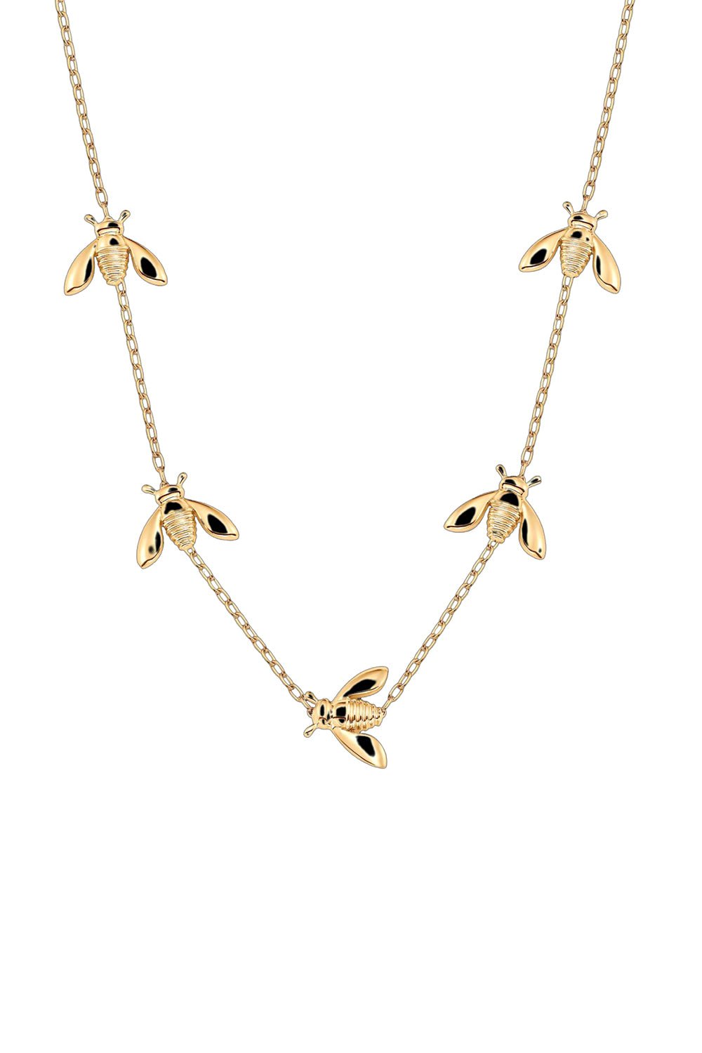 SARA WEINSTOCK-Queen Bee 5 Station Necklace-YELLOW GOLD