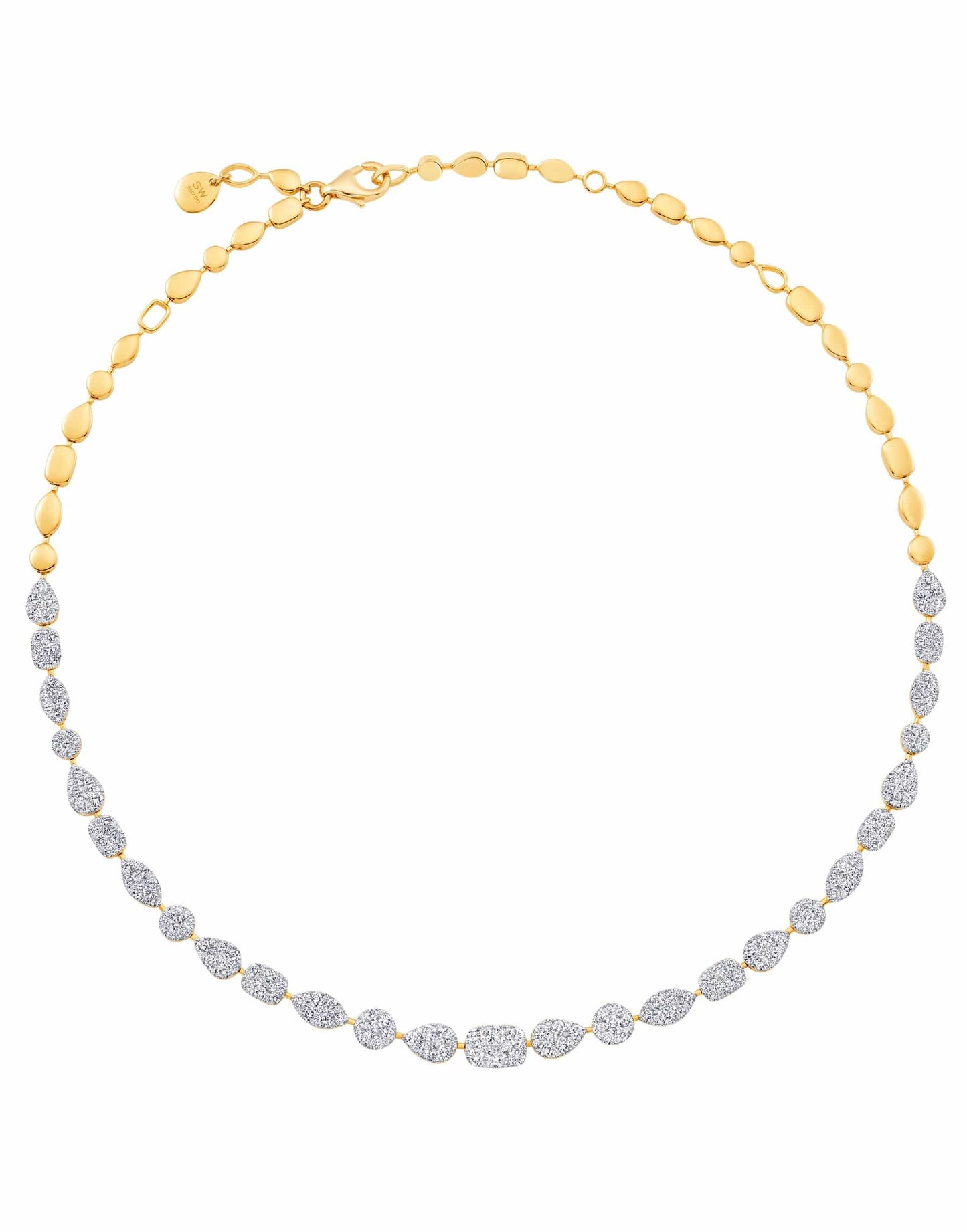 SARA WEINSTOCK-Reverie Multi Cluster Choker-YELLOW GOLD